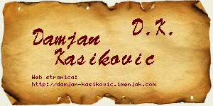 Damjan Kašiković vizit kartica